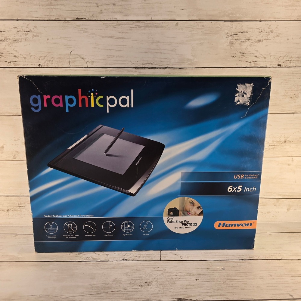 Hanvon GraphicPal 0605 Graphics Drawing Tablet 6x5 inch USB Pen Tablet type art